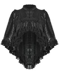 Dark in Love Womens Elegant Gothic Lace Flare Sleeved Bolero Shrug Cape