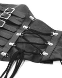 Dark In Love Womens Gothic Buckled Faux Leather Waist Cincher Corset