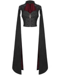 Eva Lady Womens Regency Gothic Damask Beaded Lace Applique Cloak Top