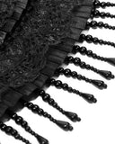 Dark In Love Womens Gothic Lace Feathered Rose Mourning Hat