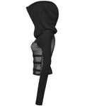 Punk Rave Womens Fishnet Strapping Hooded Muffler Top