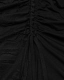 Punk Rave Daily Life Apocalyptic Gothic Broken Knit Ruching Dress