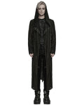Punk Rave Mens Apocalyptic Gothic Broken Knit Hooded Piercing Cloak Jacket
