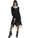 Punk Rave Daily Life Apocalyptic Gothic Broken Knit Ruching Dress