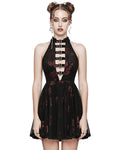 Punk Rave Daily Life Enmeshed Gothic Rose Dress - Black & Red