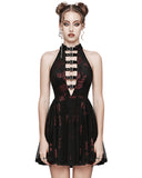 Punk Rave Daily Life Enmeshed Gothic Rose Dress - Black & Red