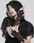 Devil Fashion Womens Gothic Guiture Lace Evening Gloves