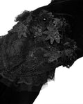 Dark In Love Dark Gothic Princess Rose Velvet & Lace Bolero Shrug