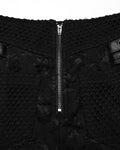 Punk Rave Womens Apocalyptic Punk Spliced Broken Knit Detachable Skirt
