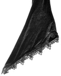 Dark in Love Womens Long Asymmetric Velvet Ruffle Off-Shoulder Mermaid Dress