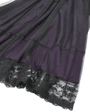 Dark In Love Womens Long Gothic Layered Maxi Dress - Purple & Black