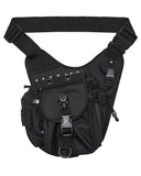 Punk Rave Unisex Apocalyptic Gothic Studded Skull Hip Bag Waist Pack Belt