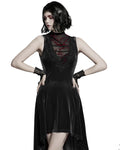 Punk Rave Sable Seduction Gothic Evening Dress - Black