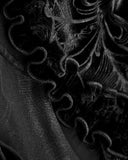 Dark In Love Dark Bohemian Gothic Ivy Velvet Flare-Sleeve Bolero Shrug