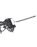 Dark In Love Womens Vintage Gothic Lace Chained & Beaded Choker Necklace