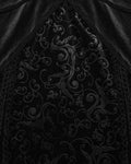 Punk Rave Womens Long Baroque Gothic Embossed Velvet Maxi Dress - Black