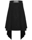 Punk Rave Mens Apocalyptic Gothic Wasteland Distressed Half-Skirt Kilt