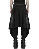Punk Rave Mens Apocalyptic Gothic Wasteland Distressed Half-Skirt Kilt