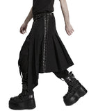 Punk Rave Mens Apocalyptic Gothic Wasteland Distressed Half-Skirt Kilt