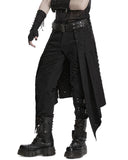 Punk Rave Mens Apocalyptic Gothic Wasteland Distressed Half-Skirt Kilt