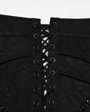 Punk Rave Mens Dark Gothic Damask Chained Half-Skirt Kilt