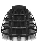 Devil Fashion Gothic Lolita Caged Mesh 2 Piece Crinoline Skirt