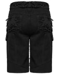 Punk Rave Mens Apocalyptic Punk Studded & Shredded Cutoff Shorts