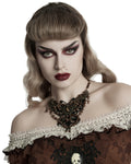 Punk Rave Womens Steampunk Butterfly Choker Necklace - Black & Brown