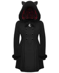 Dark In Love Dark Gothic Lolita Hooded Cat Ear Double-Breasted Coat