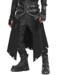 Devil Fashion Mens Apocalyptic Gothic Punk Fringed Chains Tassle Half Skirt Kilt