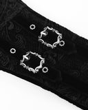 Devil Fashion Mens Gothic Coffin & Crucifix Chained Velvet Cummerbund Belt