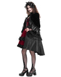 Devil Fashion Womens Gorgeous Gothic Aristocrat Velvet & Lace Frock Jacket