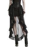 Punk Rave Womens Long Romantic Gothic Layered Chiffon Corset Skirt
