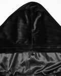 Punk Rave Daily Life Womens Velvet Gothic Lolita Hooded Split Tails Bolero Cape - Black