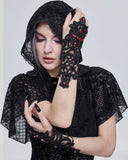 Devil Fashion Womens Gothic Guiture Lace Evening Gloves