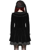 Dark In Love Gothic Lolita Spliced Velvet & Lace Mini Dress