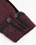 Devil Fashion Mens Dark Gothic Aristocrat Tailed Morning Jacket - Red & Black