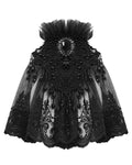 Devil Fashion Mens Gothic Aristocrat Steampunk Beaded Lace Cravat Tie Black