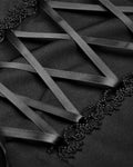 Dark In Love Gothic Lolita Ribbon Bow Mini Dress