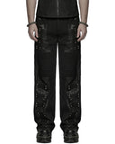 Punk Rave Mens Apocalyptic Punk Studded Dark Street Pants