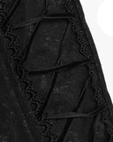 Punk Rave Womens Baroque Gothic Paisley Print Lace Up Buckled Leggings