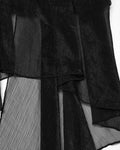Punk Rave Womens Gothic Cyberpunk Hooded Harness Chiffon Cloak Cape