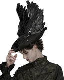 Punk Rave Unisex Gothic Dark Demon Feathered Wings Tricorn Hat