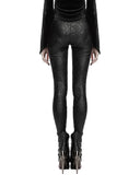 Punk Rave Daily Life Womens Embossed Baroque Gothic Damask Butterfly Leggings