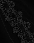 Punk Rave Womens Dark Regency Gothic Studded Velvet & Lace Cloak