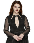 Punk Rave Plus Size Womens Gothic SpiderWeb Mesh Snakescale Maxi Dress