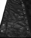 Punk Rave Mens Apocalyptic Gothic Spliced & Shredded Hooded Tank Top Vest