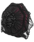 Eva Lady Gorgeous Gothic Lolita Rose, Lace & Mesh Parasol Umbrella