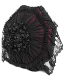 Eva Lady Gorgeous Gothic Lolita Rose, Lace & Mesh Parasol Umbrella