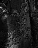 Eva Lady Gothic Velvet & Flocked Lace Tailcoat Jacket